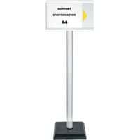 Pfosten mit Informationsschild A4, PVC - Premium