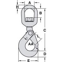 A = GesamthöheB = NutzhöheD = Ø HakenF = ÖffnungG = Höhe HakenH = NutzbreiteV= Ø