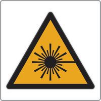 Warnschild - Laserstrahl - Aluminium