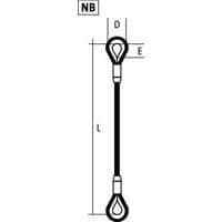 D = Nutzbreite RingE = Nutzhöhe Ring