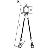 Ø F = Ø RingG = Nutzbreite RingH = Nutzhöhe RingP = Öffnung Haken