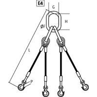 Ø F = Ø RingG = Nutzbreite RingH = Nutzhöhe RingP = Öffnung Haken