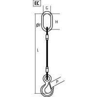 Ø F = Ø RingG = Nutzbreite RingH = Nutzhöhe RingP = Öffnung Haken