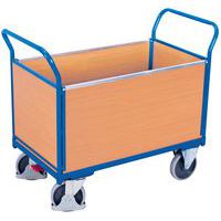 Ergonomischer Wagen mit 4 Holzplatten - Traglast 400 bis 500 kg