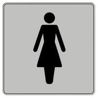 Piktogramm aus Polystyrol gemäß ISO 7001 - Damentoilette