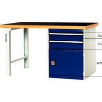 Arbeitstisch Cubio Combi mit 2 Schubfächern + 1 Schrank - Breite 200 cm - Arphenol