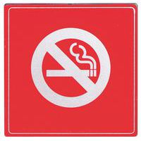 Quadratisches Piktogramm aus Plexiglas - Rauchen verboten