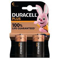 Alkali-Batterie C Plus 100% - 2 Stück - Duracell