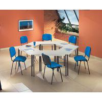 Konferenztisch-Set mit 6 Tischen und 6 Stühlen