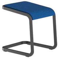 Niedriger Hocker mit anthrazitfarbenem Untergestell, C-Stool