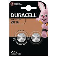 Lithium-Knopfzelle CR2016 - 2 Stück - Duracell