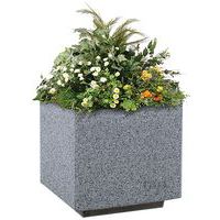 Niedriger Blumenkasten Kube aus Beton - Benito