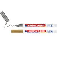 Flüssigkreidemarker 4085 mit feiner Spitze Securit - 2er-Pack mit Gold und Silber - Edding