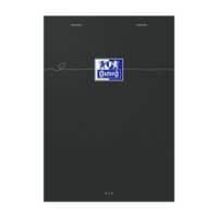 Notizblock Smart, schwarz, geheftet, 160 Seiten, Q5/5 - 14,8 x 21 cm - Oxford