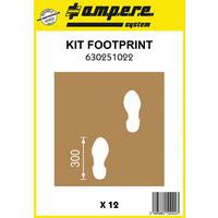 Schablone Fußspuren - Kit Footprint - 12 Formen - Ampere System