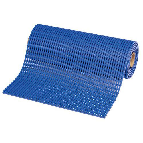 Antibakterielle PVC-Gittermatte Akwadek L 60 - blau - Notrax