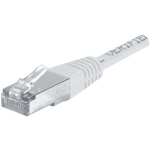 Patchkabel RJ45 – Kabel gerade, Kat. 5E – FTP, geschirmt – grau