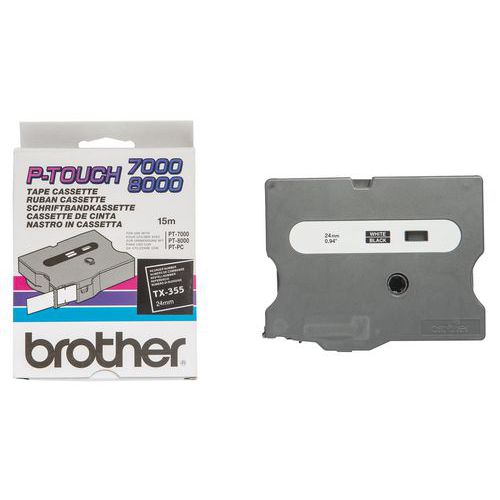 Schriftbandkassetten für Etikettiergeräte Brother - Breite 24 mm