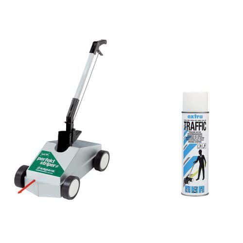 Linienmarkierungsmaschine Perfekt Striper® + 1 Spray Traffic extra weiß - Ampère