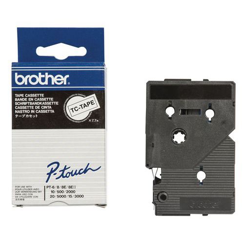 Schriftbandkassette für Etikettiergeräte Brother - Breite 12 mm