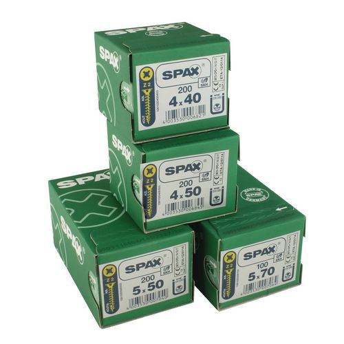 Packung Spax, 700 Pozi-Schrauben