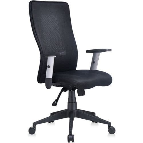 Ergonomischer Bürostuhl, hohe Lehne, Penelope - Stoff - Manutan Expert