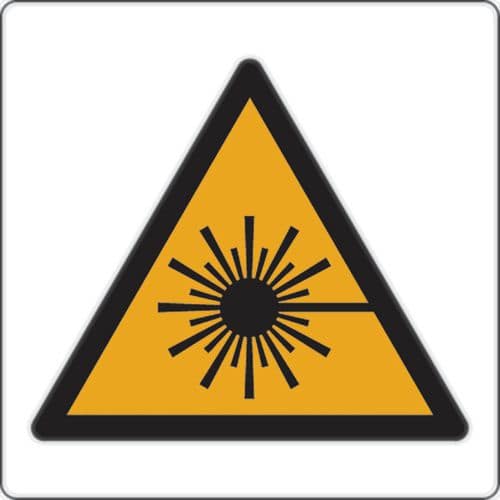 Warnschild - Laserstrahl - Aluminium