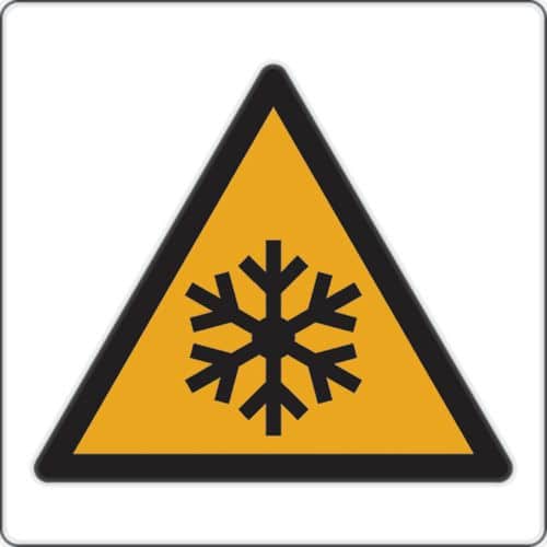 Warnschild - Niedrige Temperaturen und Frost - Aluminium