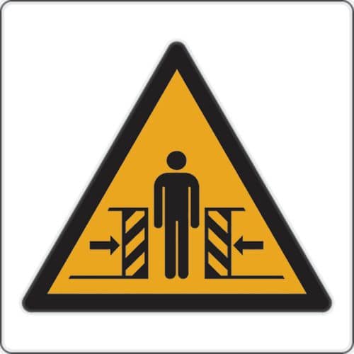 Warnschild - Quetschgefahr - Aluminium