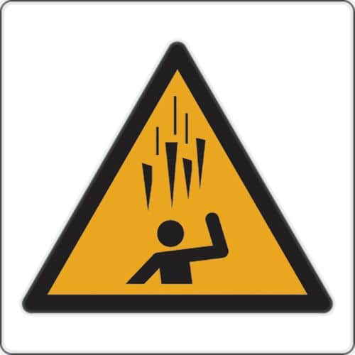 Warnschild - Herabfallende Eiszapfen - Aluminium