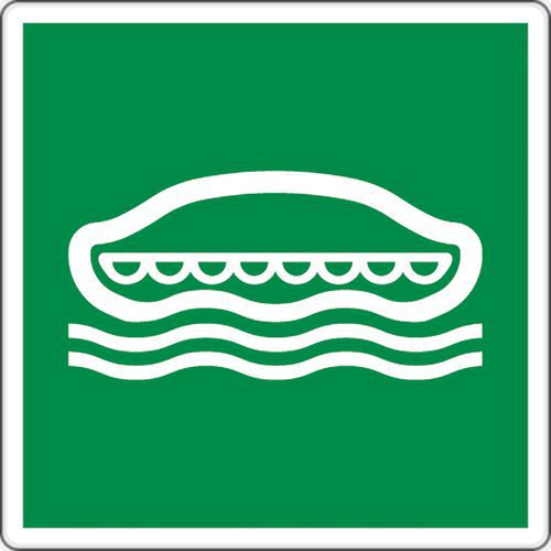 Fluchtwegschild - Rettungsboot - Aluminium