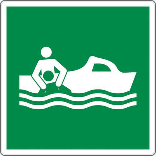 Fluchtwegschild - Rettungsboot - Aluminium