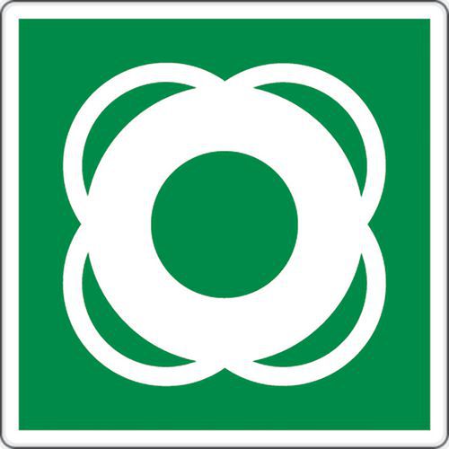 Fluchtwegschild - Rettungsring - Aluminium