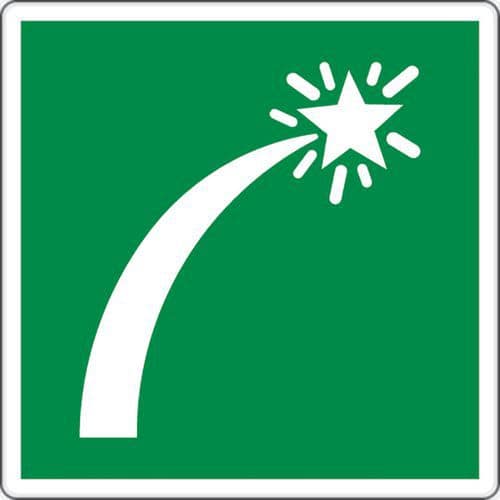 Fluchtwegschild - Signalsicherung - Aluminium