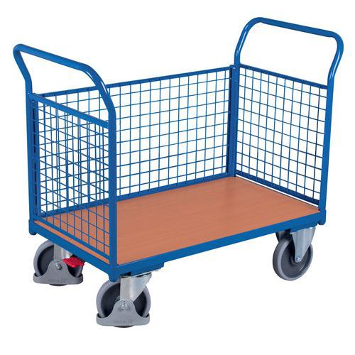 Ergonomischer Wagen mit Gitterverkleidung 400 und 500 kg - 2 Bügel +1 Seitenwandteil