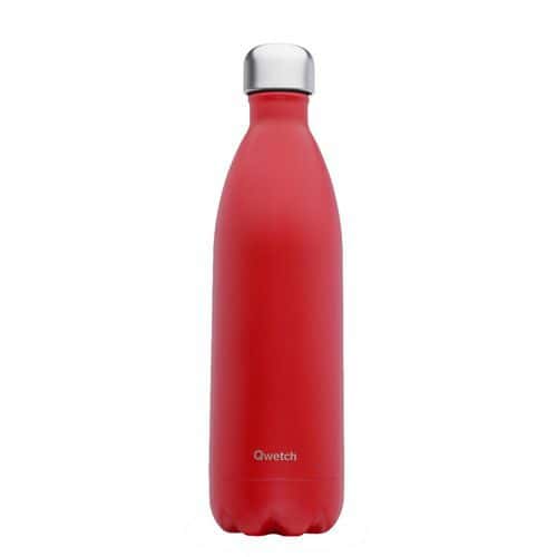 Thermosflasche 1 L, Rot Matt - Qwetch