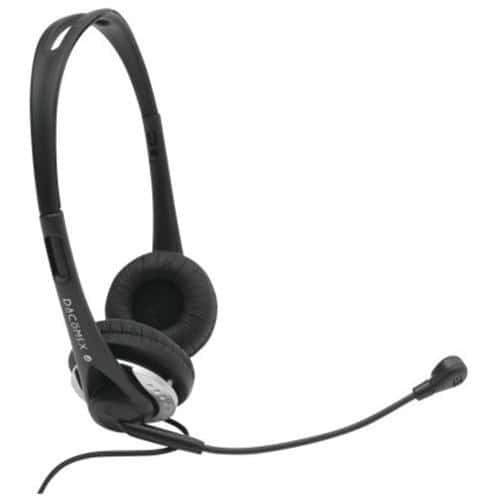 Einstellbares Stereo-Headset - schwarz/grau