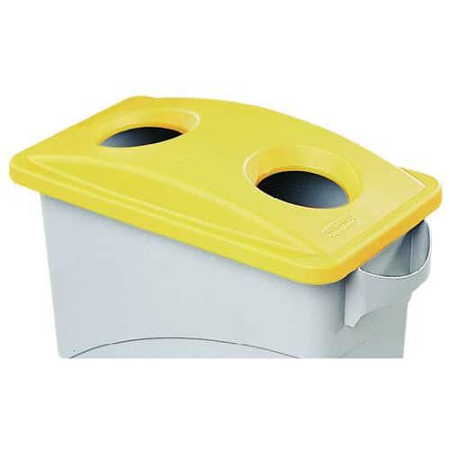 Geschlossener grauer Deckel für Slim Jim Vented - 60 L und 87 L - Rubbermaid