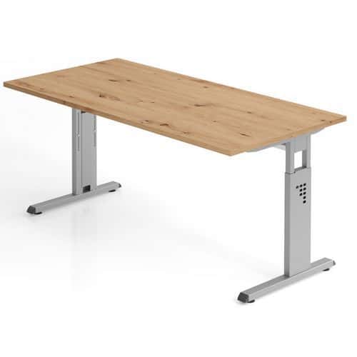 Schreibtisch knorr. Eiche 160 cm Alu-Gestell - Serie Minos