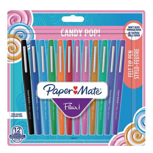 Filzstift Flair Candy, verschiedene Farben - 12er-Pack