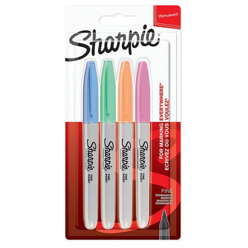 4 Permanentmarker Sharpie Fine, verschiedene Pastellfarben - Sharpie®