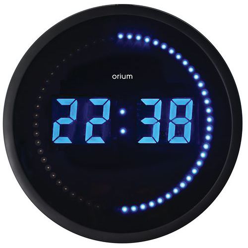 Blaue LED-Uhr 30 cm - Orium