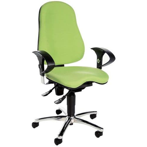 Ergonomischer Bürostuhl Sitness 10 - Verchromtes Untergestell