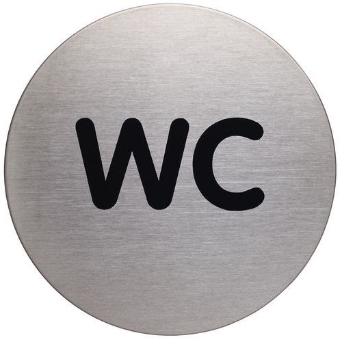 Rundes Design-Piktogramm, Ø 83 mm - WC - Durable