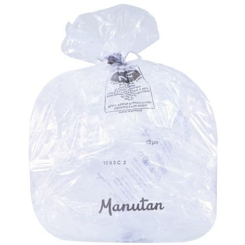 Transparenter Müllsack - Schwere Abfälle - 30 bis 110 L - Manutan Expert