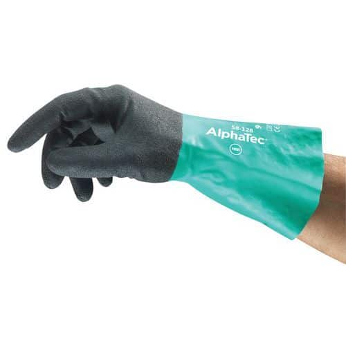 Ergonomische Nitrilhandschuhe AlphaTec® 58-128 ­ Ansell