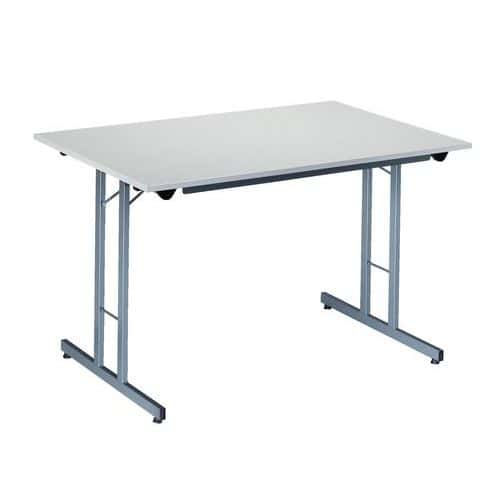 Rechteckiger Klapptisch - Seitliches Untergestell - L 120 cm