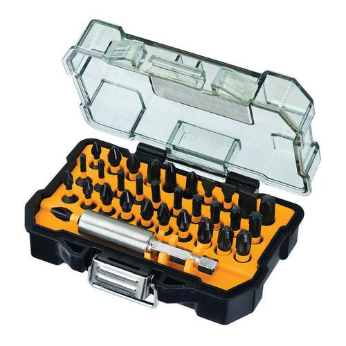 Koffer mit 35 Impact-Torsion-Schrauberbits 25 mm + 1 Bit-Aufnahme - Dewalt