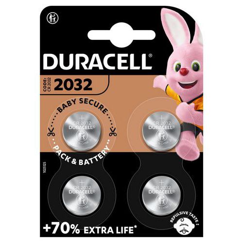 Lithium-Knopfzelle 2032 - 4 Stück - Duracell