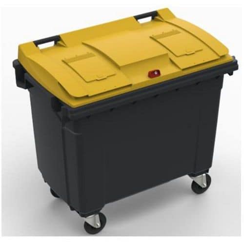 Mobiler Container Plastic Omnium - Spezialdeckel Wiederverwertbare Haushaltsabfälle - 660 L